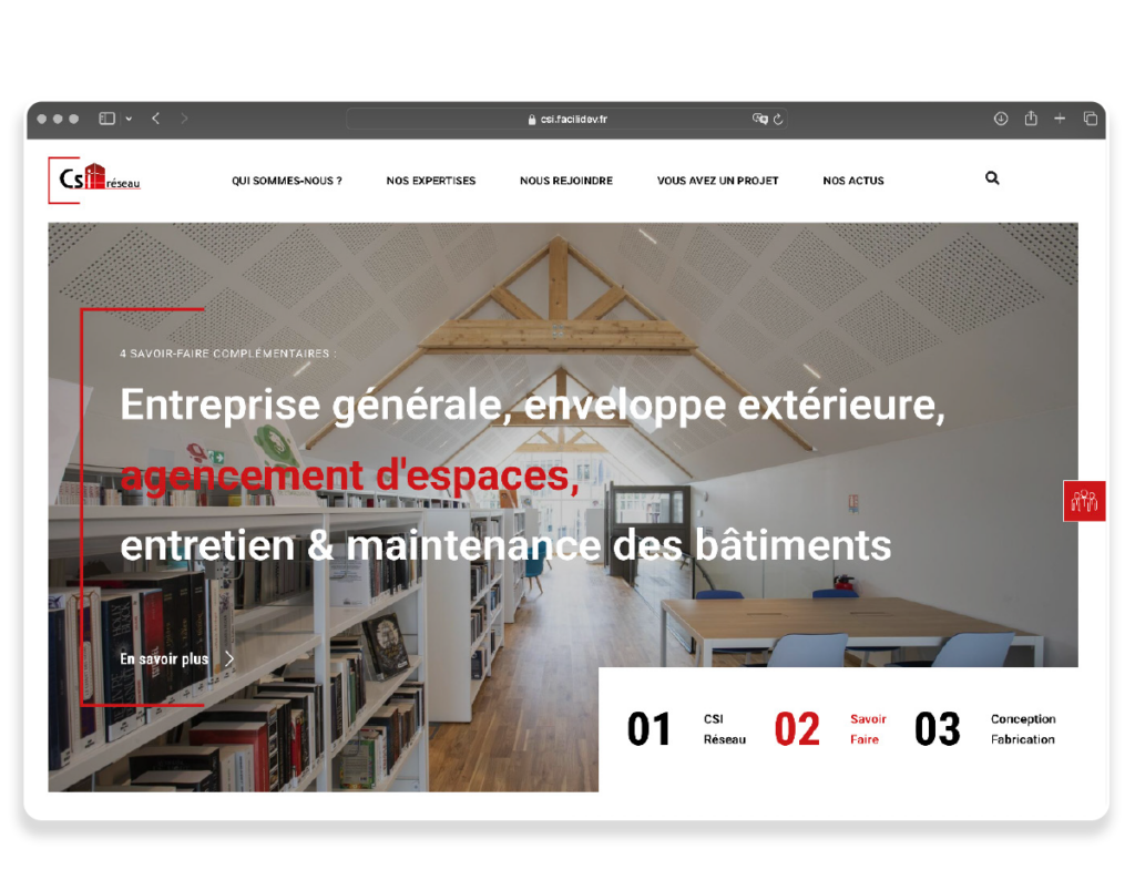 Home page du site csi-reseau.fr